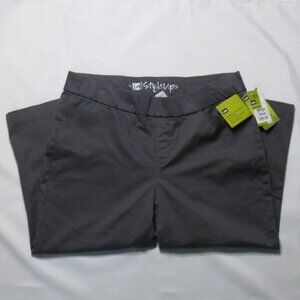 NWT LEE womens CAPRI gray STRETCH natural fit PANTS career SIZE 14P